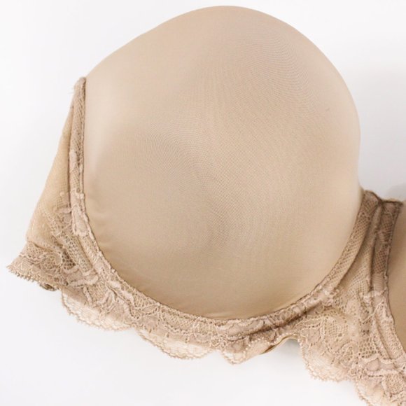 *Calvin Klein Beige Lace Strapless Bra - Picture 3 of 7